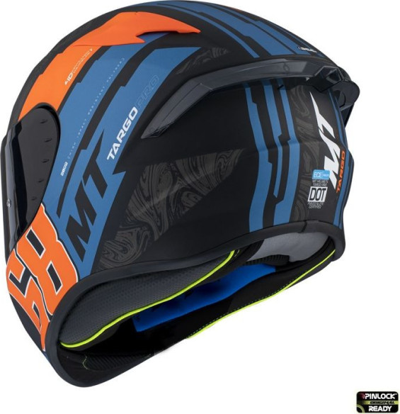 Casca Moto Full-Face Targo Pro Welcome D4 Orange/Fluor Matt
