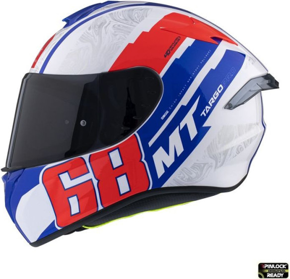 Casca Moto Full-Face Targo Pro Welcome A5 White/Red/Blue