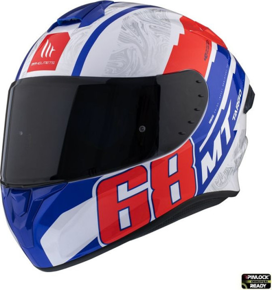 Casca Moto Full-Face Targo Pro Welcome A5 White/Red/Blue