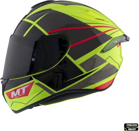 Casca Moto Full-Face Targo Pro Podium D1 Black/Yellow Fluo