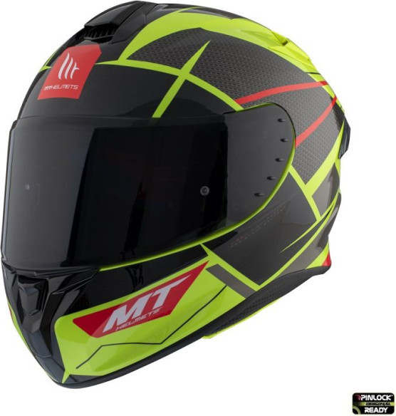 Casca Moto Full-Face Targo Pro Podium D1 Black/Yellow Fluo