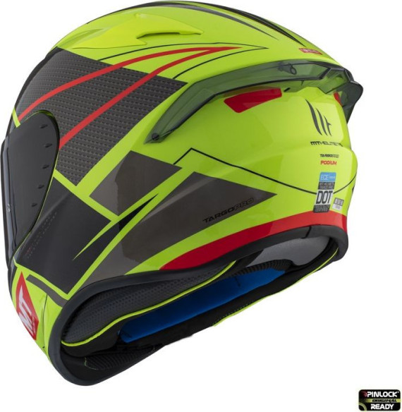 Casca Moto Full-Face Targo Pro Podium D1 Black/Yellow Fluo