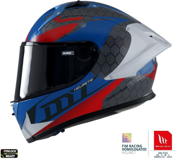 Casca Moto Full-Face KRE+ Carbon Projectile D7 Blue/Black