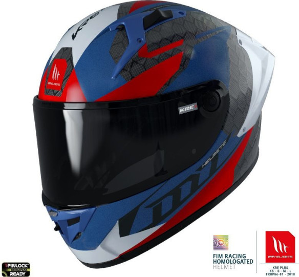 Casca Moto Full-Face KRE+ Carbon Projectile D7 Blue/Black