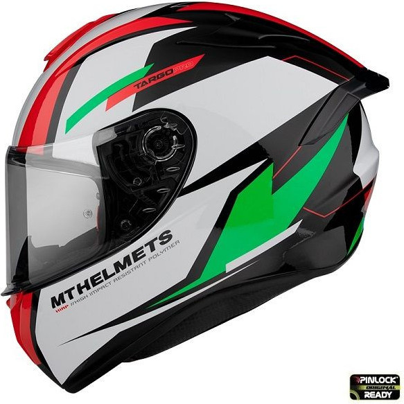 Casca Moto Full-Face Targo Pro Sound C6 Black/Red/White/Green
