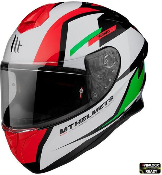 Casca Moto Full-Face Targo Pro Sound C6 Black/Red/White/Green