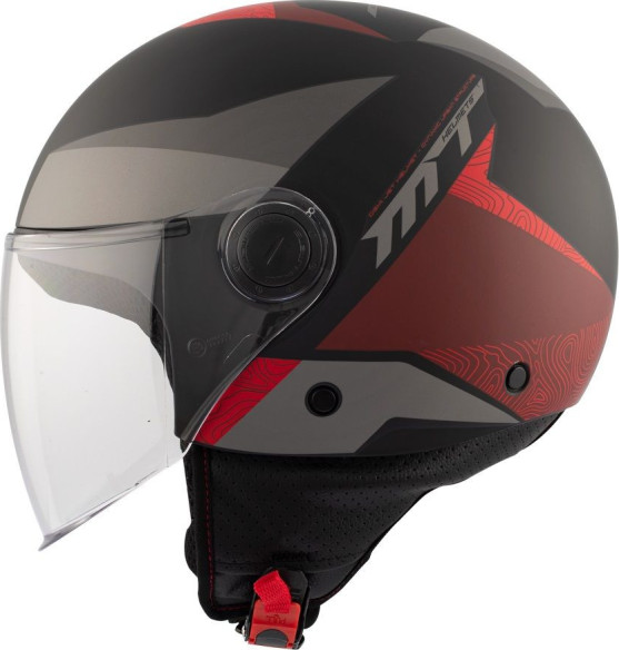 Casca Moto Jet Street Poke B5 Black/Red