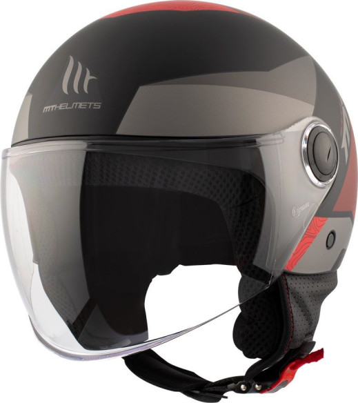 Casca Moto Jet Street Poke B5 Black/Red