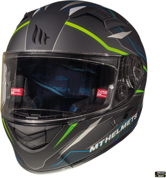 Casca Moto Full-Face KRE SV Interpid C1 Black/Yellow Fluo