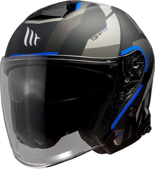 Casca Moto Jet Thunder III SV Jet Bow A7 Grey/Blue