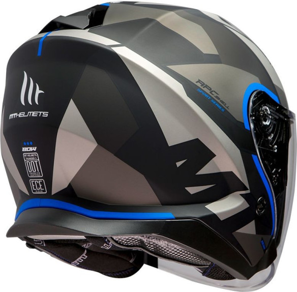 Casca Moto Jet Thunder III SV Jet Bow A7 Grey/Blue