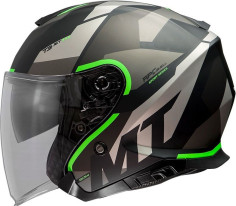 Casca Moto Jet Thunder III SV Jet Bow A6 Grey/Yellow Fluo