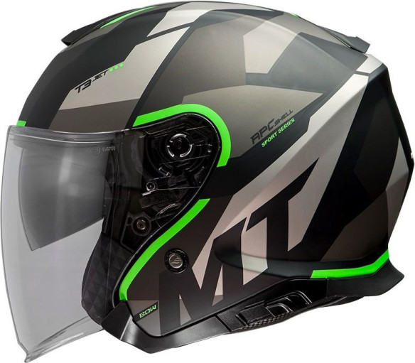 Casca Moto Jet Thunder III SV Jet Bow A6 Grey/Yellow Fluo