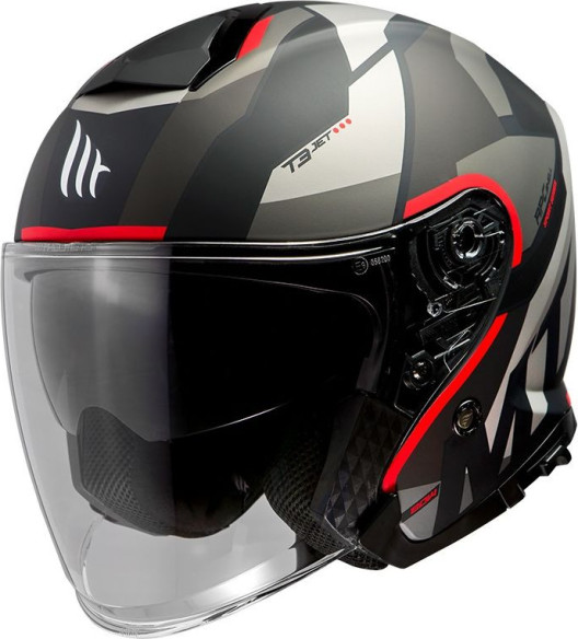 Casca Moto Jet Thunder III SV Jet Bow A5 Grey/Red