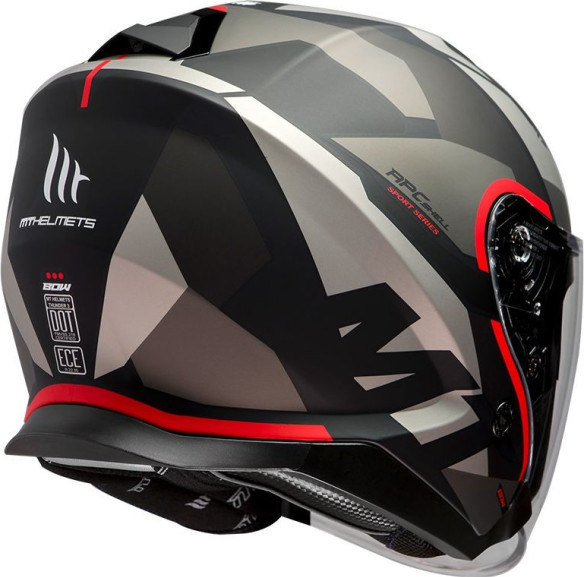 Casca Moto Jet Thunder III SV Jet Bow A5 Grey/Red