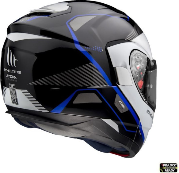 Casca Moto Flip-Up Atom SV Open B7 Black/White/Blue