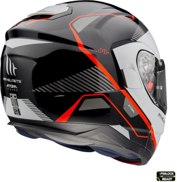 Casca Moto Flip-Up Atom SV Open B5 Black/White/Red