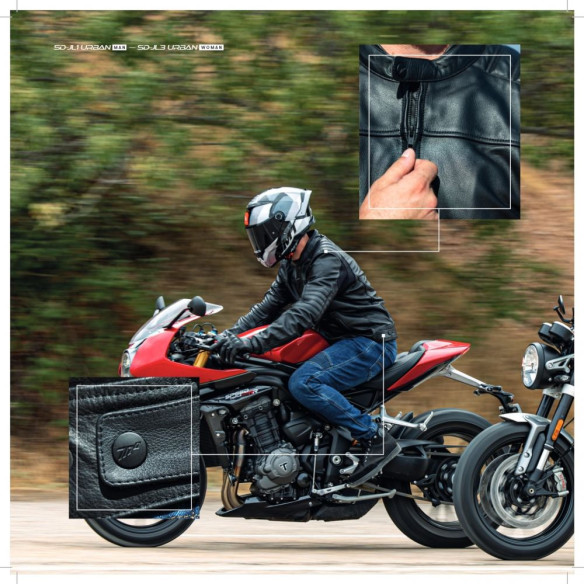 Geaca Moto Piele SD-JL3 Black