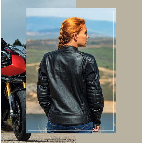 Geaca Moto Piele Dama SD-JL3 Black