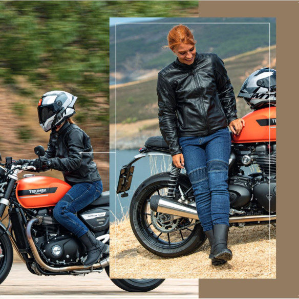 Geaca Moto Piele Dama SD-JL3 Black