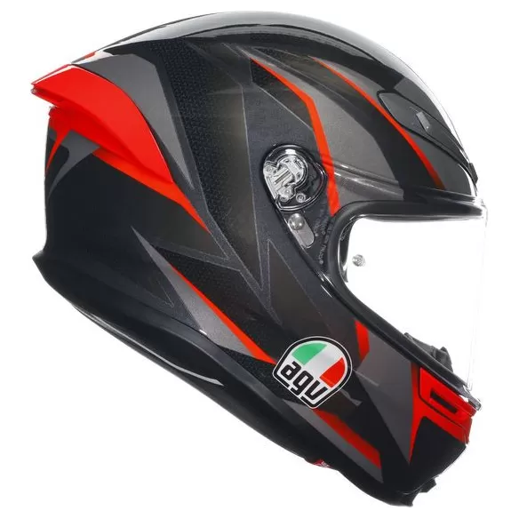 Casca Moto Full-Face K6 S E2206 Mplk Slashcut Black/Grey/Red