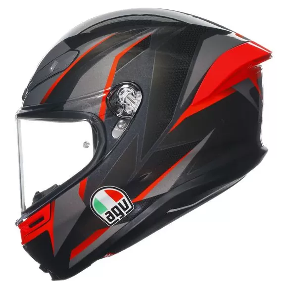 Casca Moto Full-Face K6 S E2206 Mplk Slashcut Black/Grey/Red