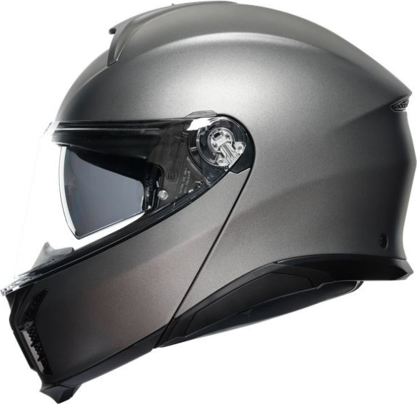 Casca Moto Flip-Up E2206 Solid Mplk Luna Grey Matt