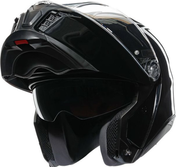 Casca Moto Flip-Up E2206 Solid Mplk Black