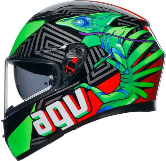 Casca Moto Full-Face K3 E2206 Mplk Kamaleon Black/Red/Green