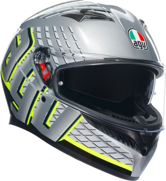Casca Moto Full-Face K3 E2206 Mplk Fortify Grey/Black/Yellow Fluo