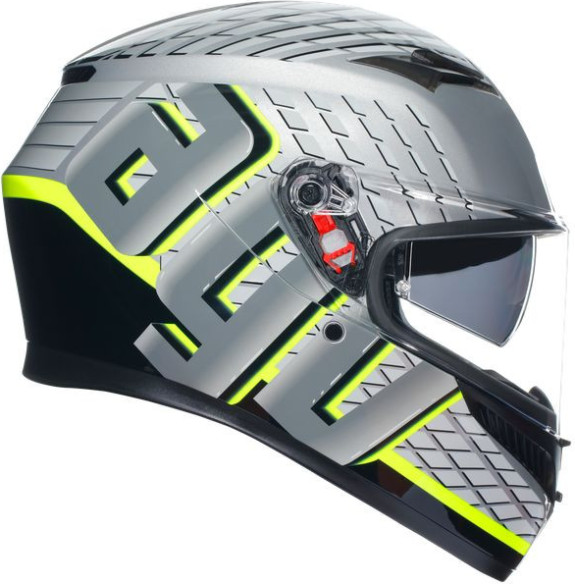 Casca Moto Full-Face K3 E2206 Mplk Fortify Grey/Black/Yellow Fluo