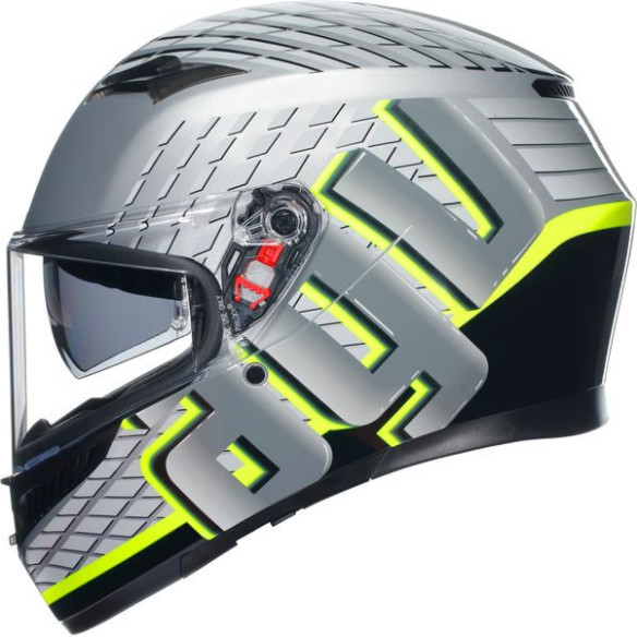 Casca Moto Full-Face K3 E2206 Mplk Fortify Grey/Black/Yellow Fluo