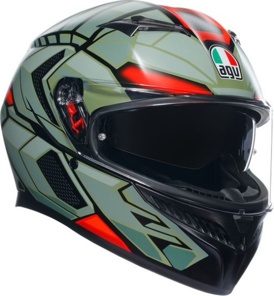 Casca Moto Full-Face K3 E2206 Mplk Decept Matt Black/Green/Red