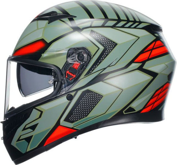 Casca Moto Full-Face K3 E2206 Mplk Decept Matt Black/Green/Red
