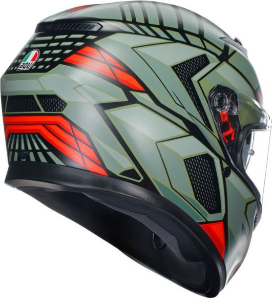 Casca Moto Full-Face K3 E2206 Mplk Decept Matt Black/Green/Red