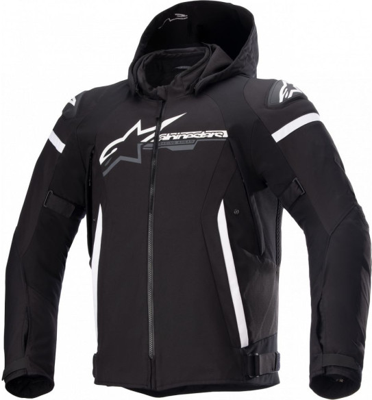 Geaca Moto Textila Zaca Waterproof Black/White