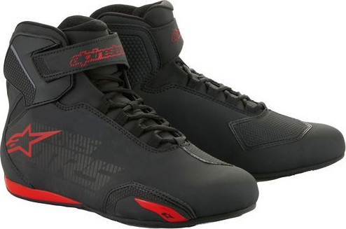 Ghete Moto Sektor Black/Grey/Red