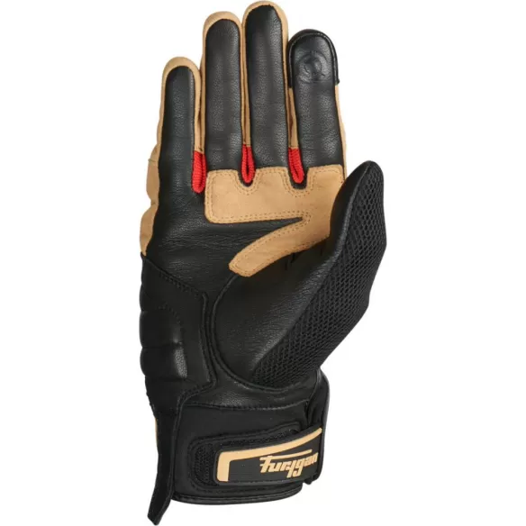 Manusi Moto Piele Dust D3O Black/Beige/Red