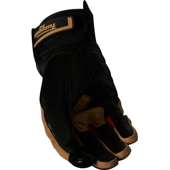 Manusi Moto Piele Dust D3O Black/Beige/Red