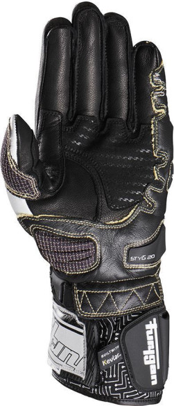 Manusi Moto Piele Piele Styg20 X Kevlar White/Black
