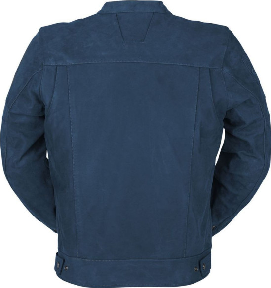 Geaca Moto Piele Glenn Blue