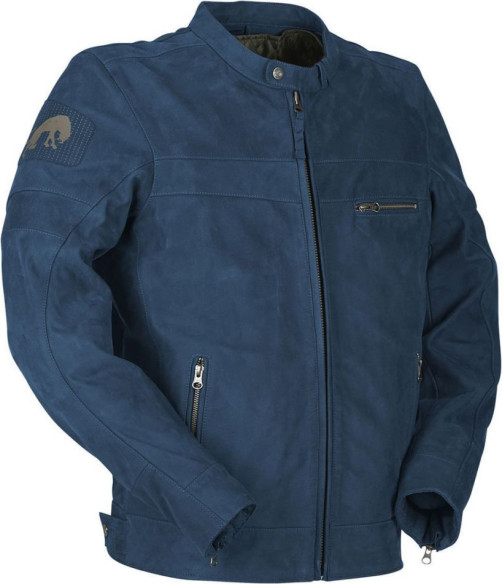 Geaca Moto Piele Glenn Blue
