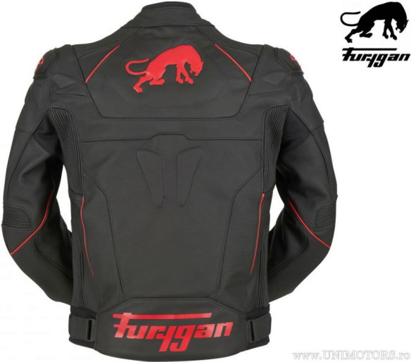 Geaca Moto Piele Raptor Evo Black/Red
