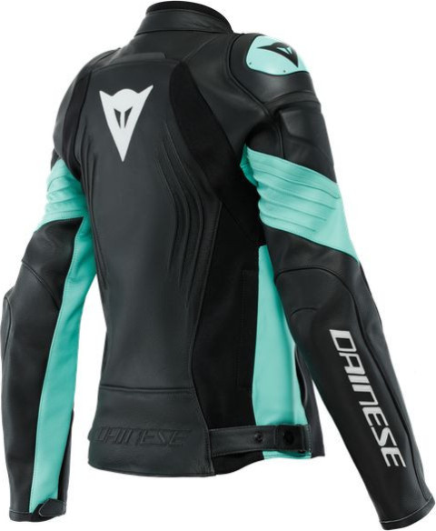 Geaca Moto Piele Dama Racing 4 Black/Acqua-Green 23