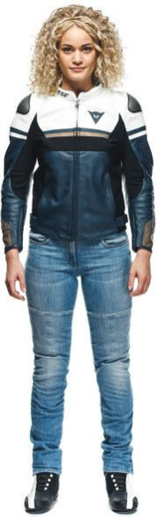 Geaca Moto Piele Dama Rapida Black-Matt/Black-Matt/White 23