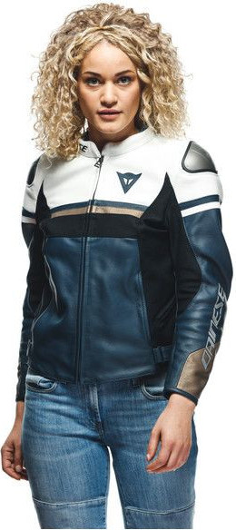 Geaca Moto Piele Dama Rapida Black-Matt/Black-Matt/White 23