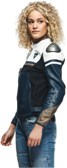 Geaca Moto Piele Dama Rapida Black-Matt/Black-Matt/White 23