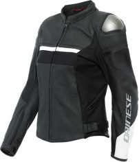 Geaca Moto Piele Dama Rapida Black-Iris/White/Tibetan-Platinum 23