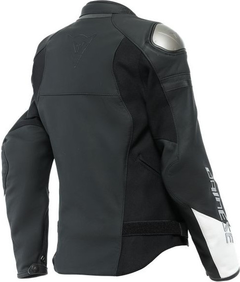 Geaca Moto Piele Dama Rapida Black-Iris/White/Tibetan-Platinum 23