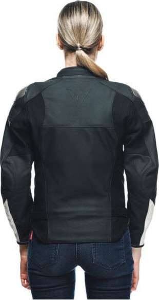 Geaca Moto Piele Dama Rapida Black-Iris/White/Tibetan-Platinum 23